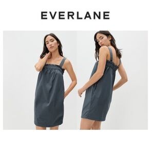 Everlane  The Paperbag Dress in Dark Slate - size M